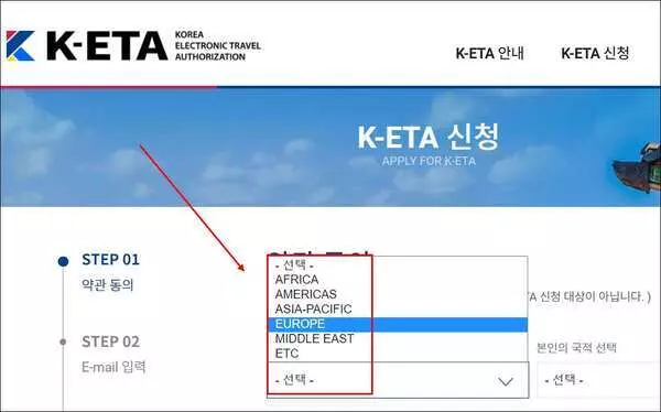 keta&#44;전자여행허가제 5분 인터넷으로 간단 신청(구글 번역기 활용)