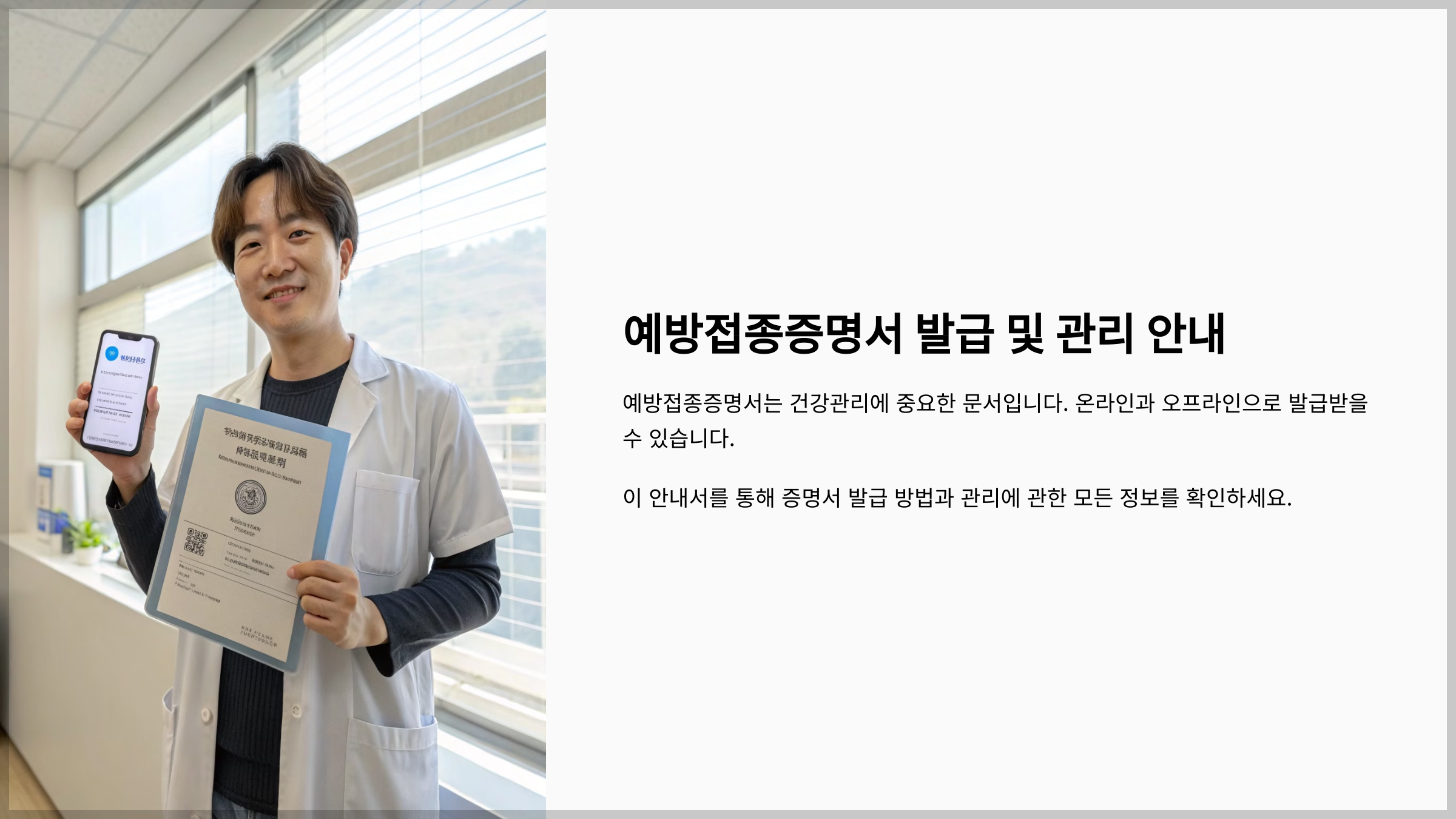 예방접종증명서 발급 방법