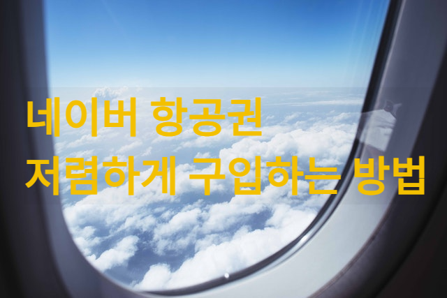  네이버 항공권 예매 나만 몰랐던 더 저렴하게 구입할 수 방법이 따로 있다!