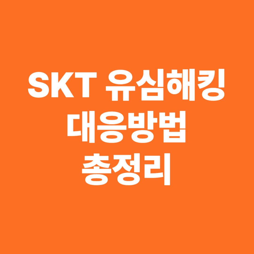 SKT 유심해킹 대응방법