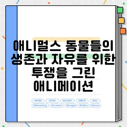 애니멀스 동물들의 생존과 자유를 위한 투쟁을 그린 애니메이션