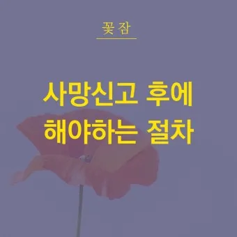 사망 신고 필요 서류 기한 절차_21
