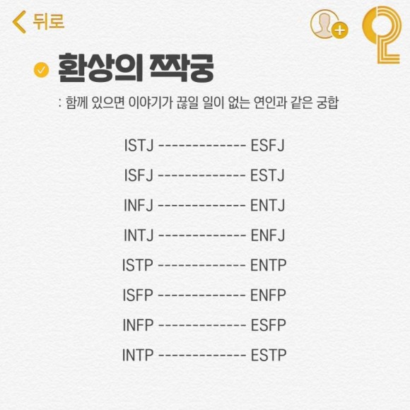  MBTI 환상의 짝꿍