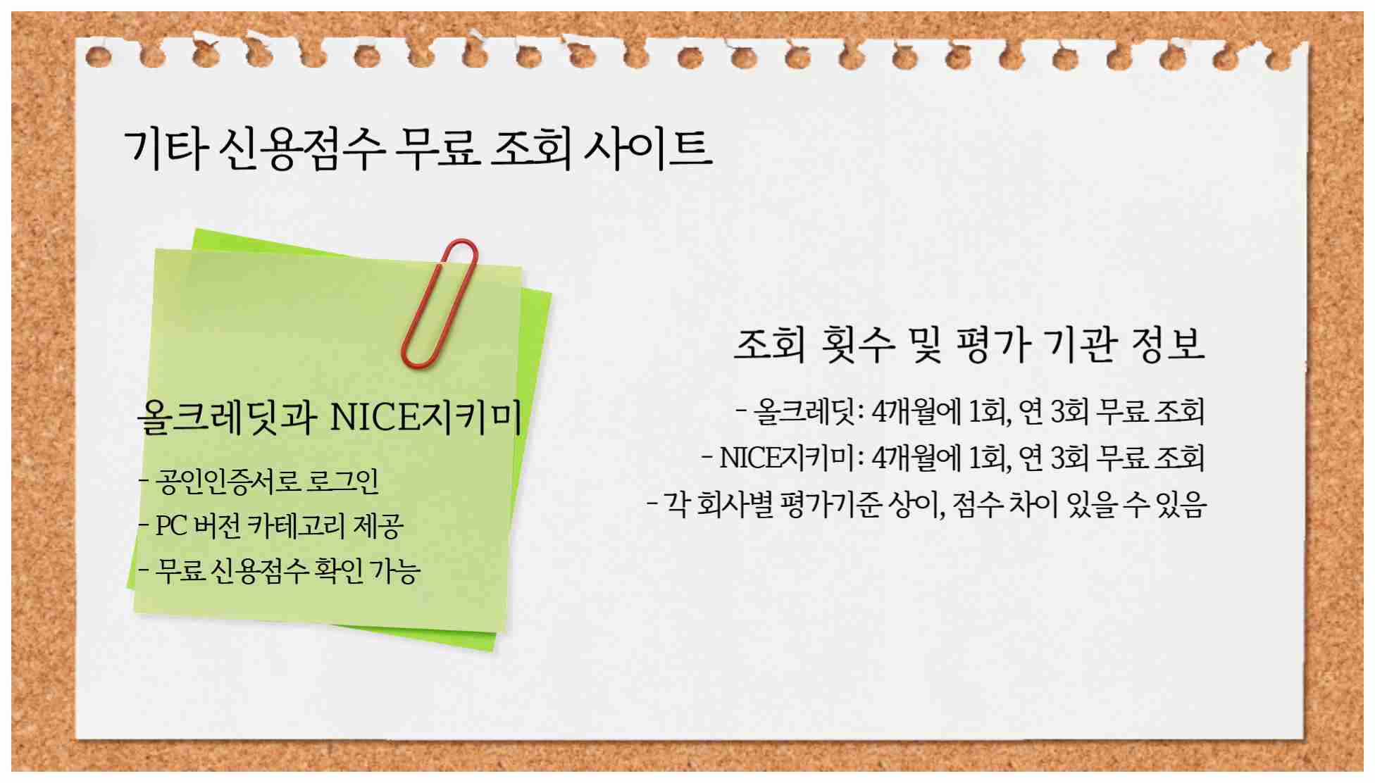 신용점수 조회 바로가기 - 신용점수 평가 기준 3가지