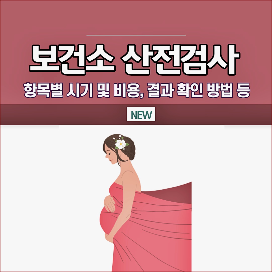 보건소 산전검사 비용 및 결과