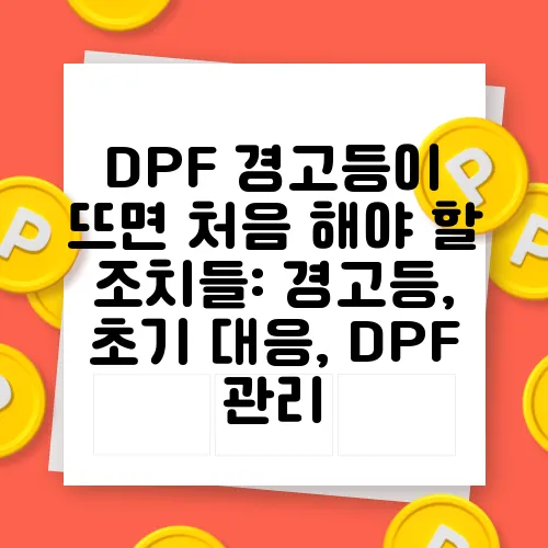 DPF 경고등이 뜨면 처음 해야 할 조치들: 경고등, 초기 대응, DPF 관리