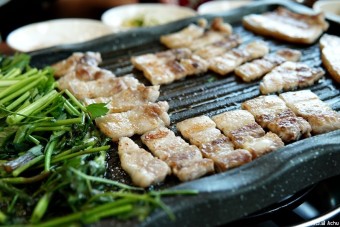 미나리 삼겹살 미나리 해물전
