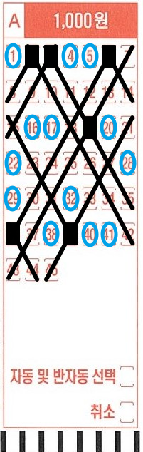 1040회 로또 lotto x자 패턴 제외수 보너스 제외