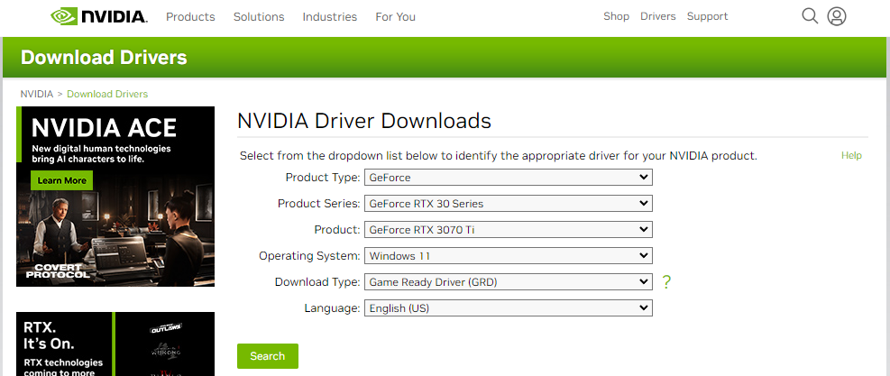 NVIDIA 드라이버 설치