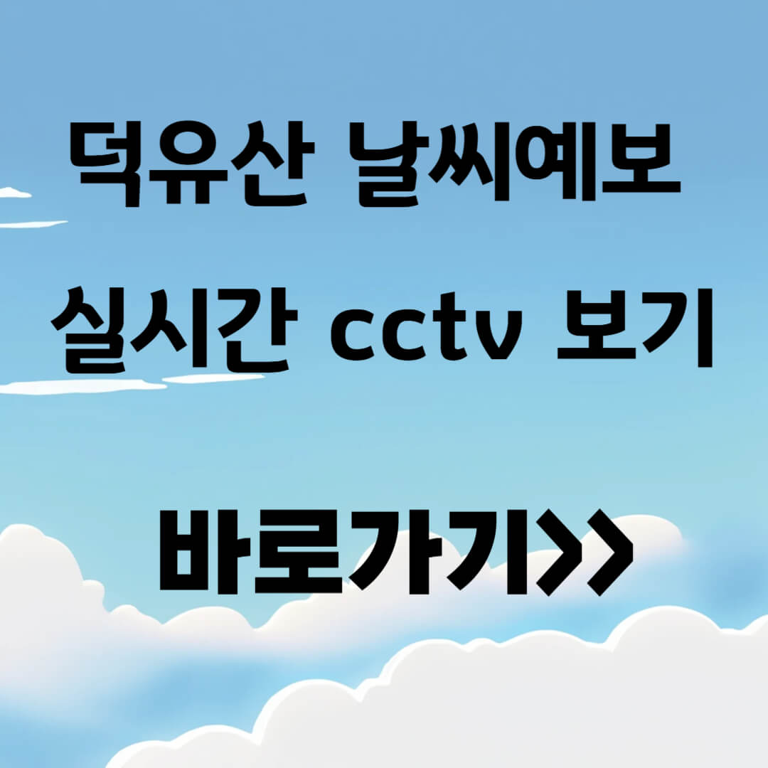 덕유산 날씨예보 실시간 덕유산 cctv 보기