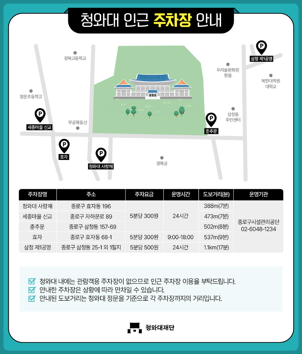 청와대 근처 주차장