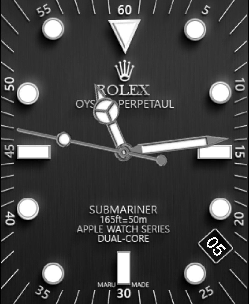 애플워치 롤렉스 페이스 공유 / Clockology Rolex Watch Face