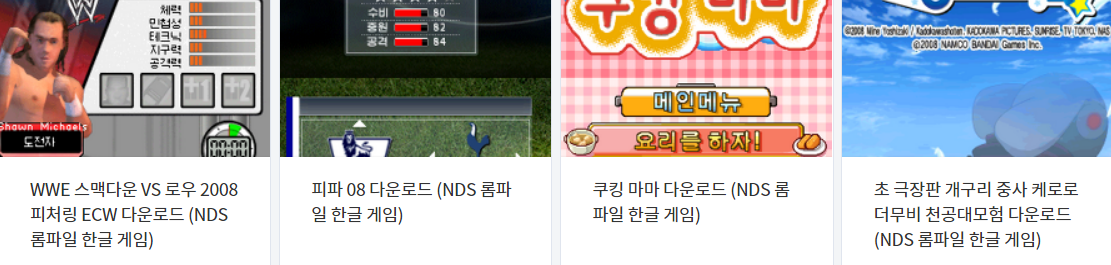  NDS / 닌텐도 DS 전용 정발 한글 게임 타이틀 다운로드 (2021.10.28)