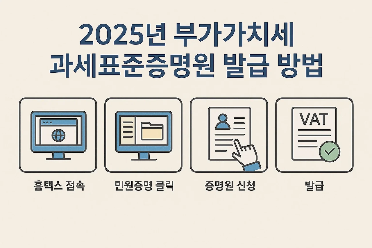 2025년 부가가치세 과세표준증명원 발급 종합 가이드 안내 이미지