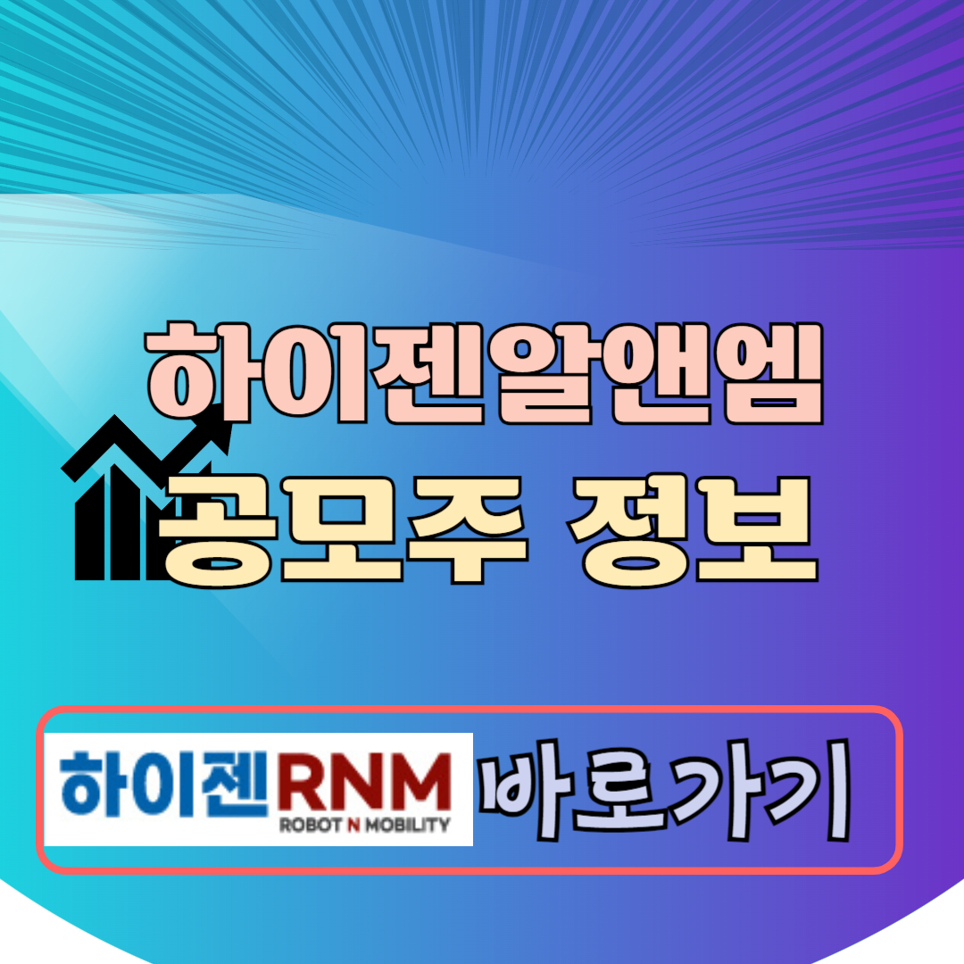 하이젠알앤엠 공모주