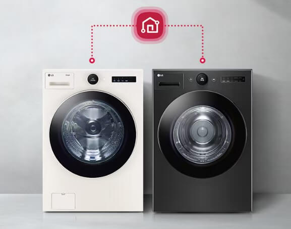 스마트 연결된 LG 트롬 오브제 세트