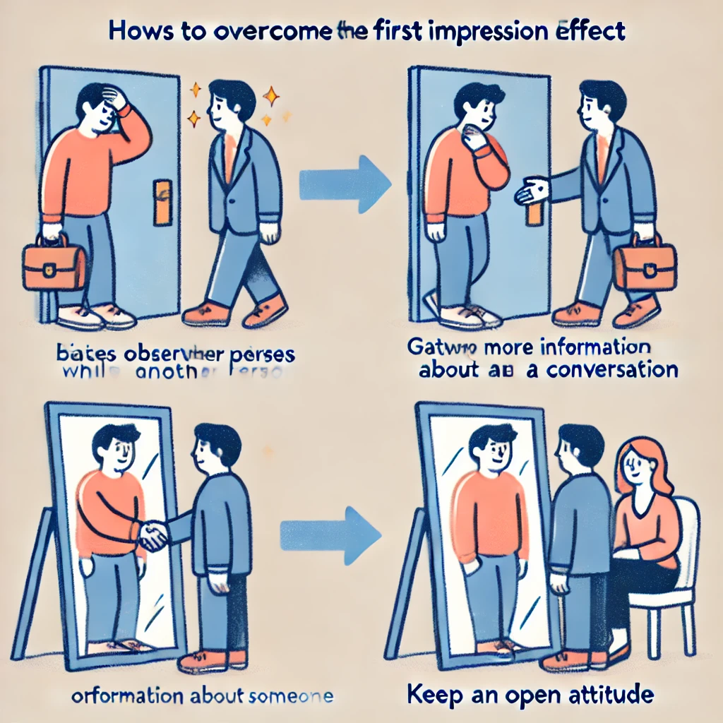 첫인상 효과 (Primacy Effect)와 그 예시: 첫인상 효과 극복하기