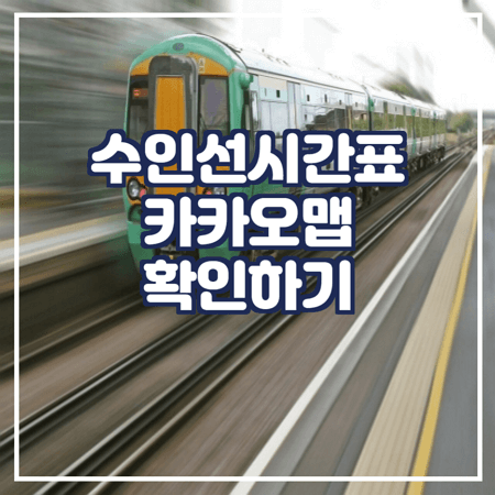  수인선시간표 카카오맵에서 확인하기