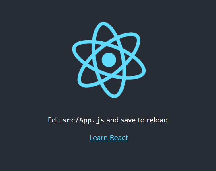 React 프로젝트 최초 실행 화면