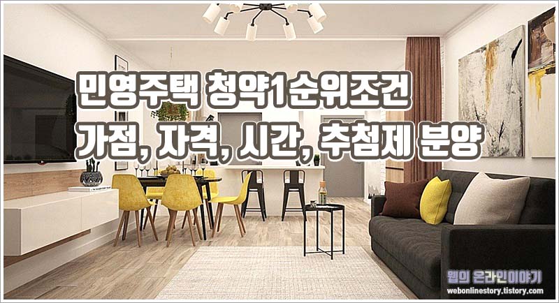 민영주택 청약1순위조건
