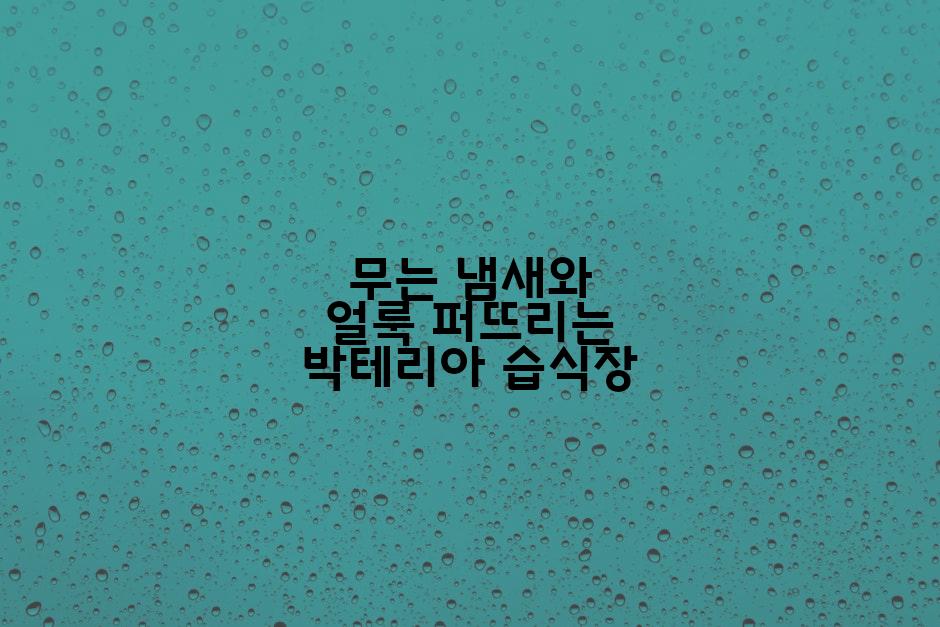 무는 냄새와 얼룩 퍼뜨리는 박테리아 습식장