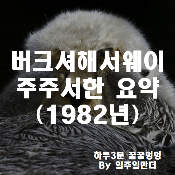 버크셔해서웨이 주주서한 요약 1982년