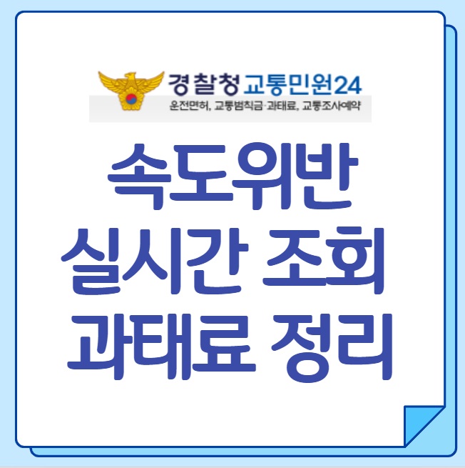  속도위반 실시간 바로 조회하세요