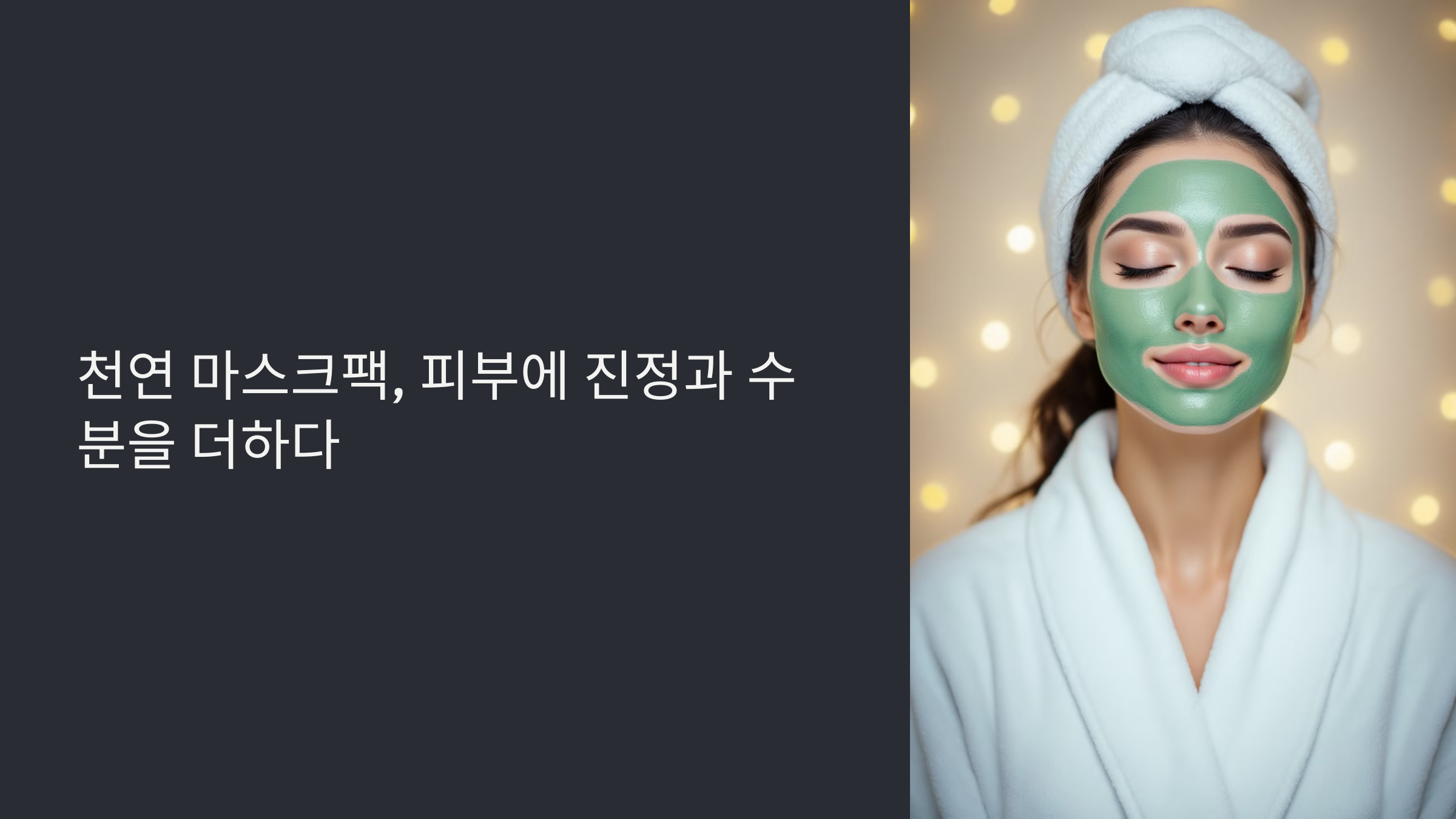 천연 마스크팩