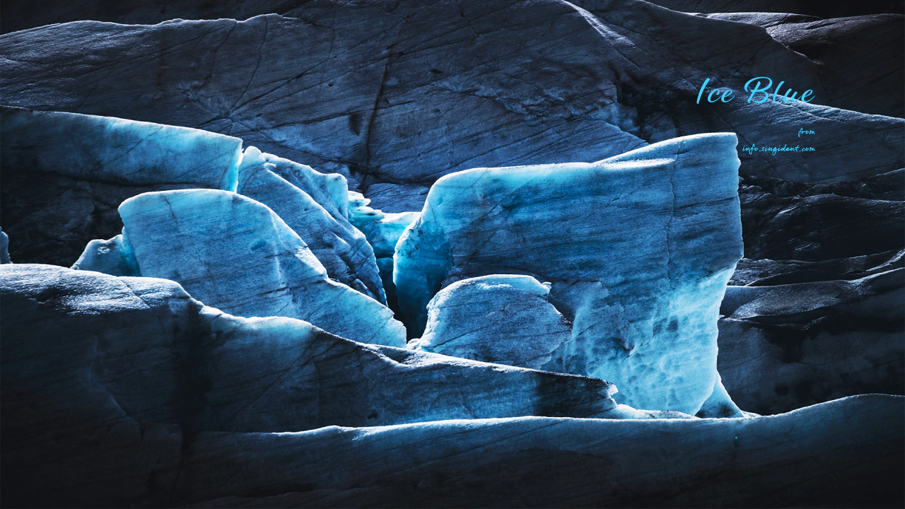 18 빙하 어두운 배경 C - Ice Blue 시원한배경화면