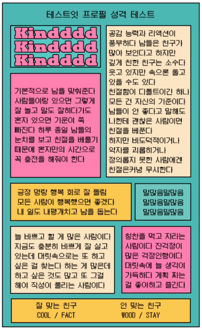 테스트잇 프로필 성격 테스트 KIND