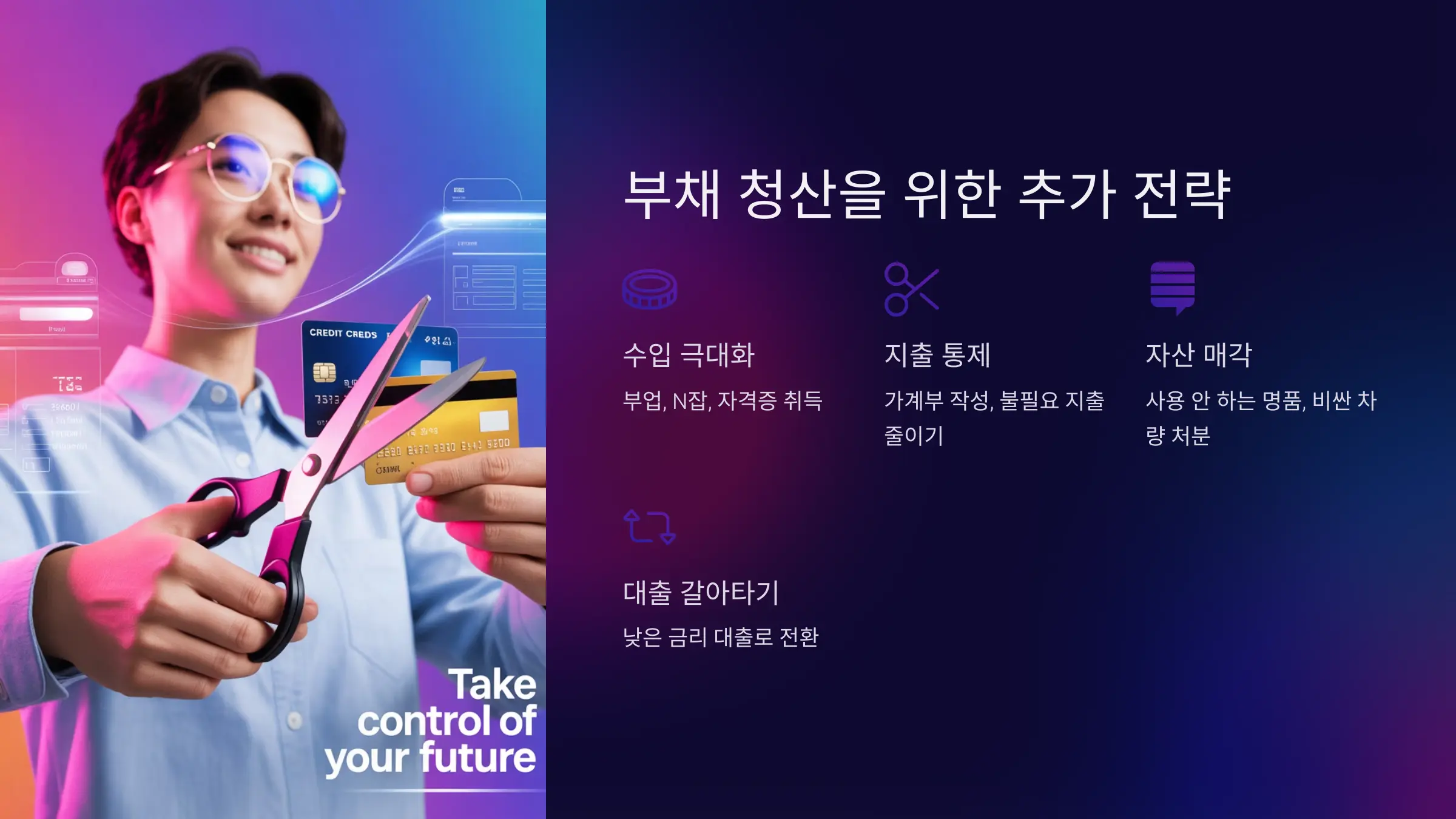 부채 청산을 위한 추가 전략