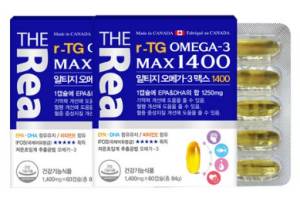 더리얼 고함량 저온 초임계 알티지 RTG 오메가3 맥스 1400 2박스 60정&#44; 2개