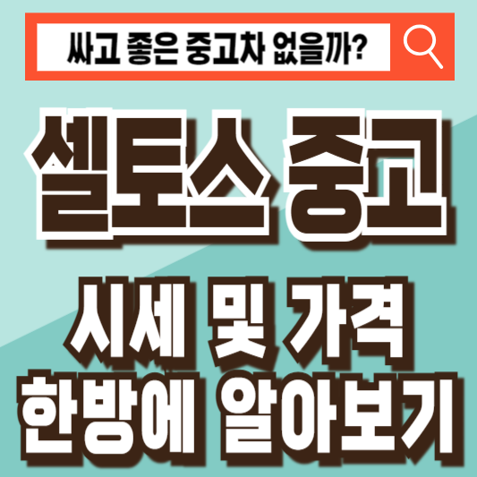 셀토스 중고차 시세 가격 조회 비교