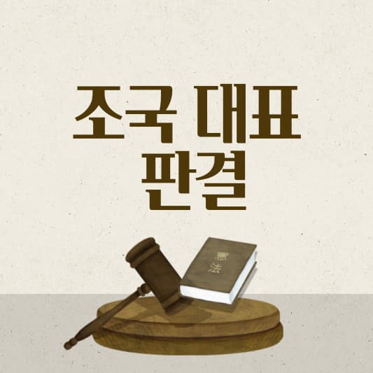 조국 대표 판결