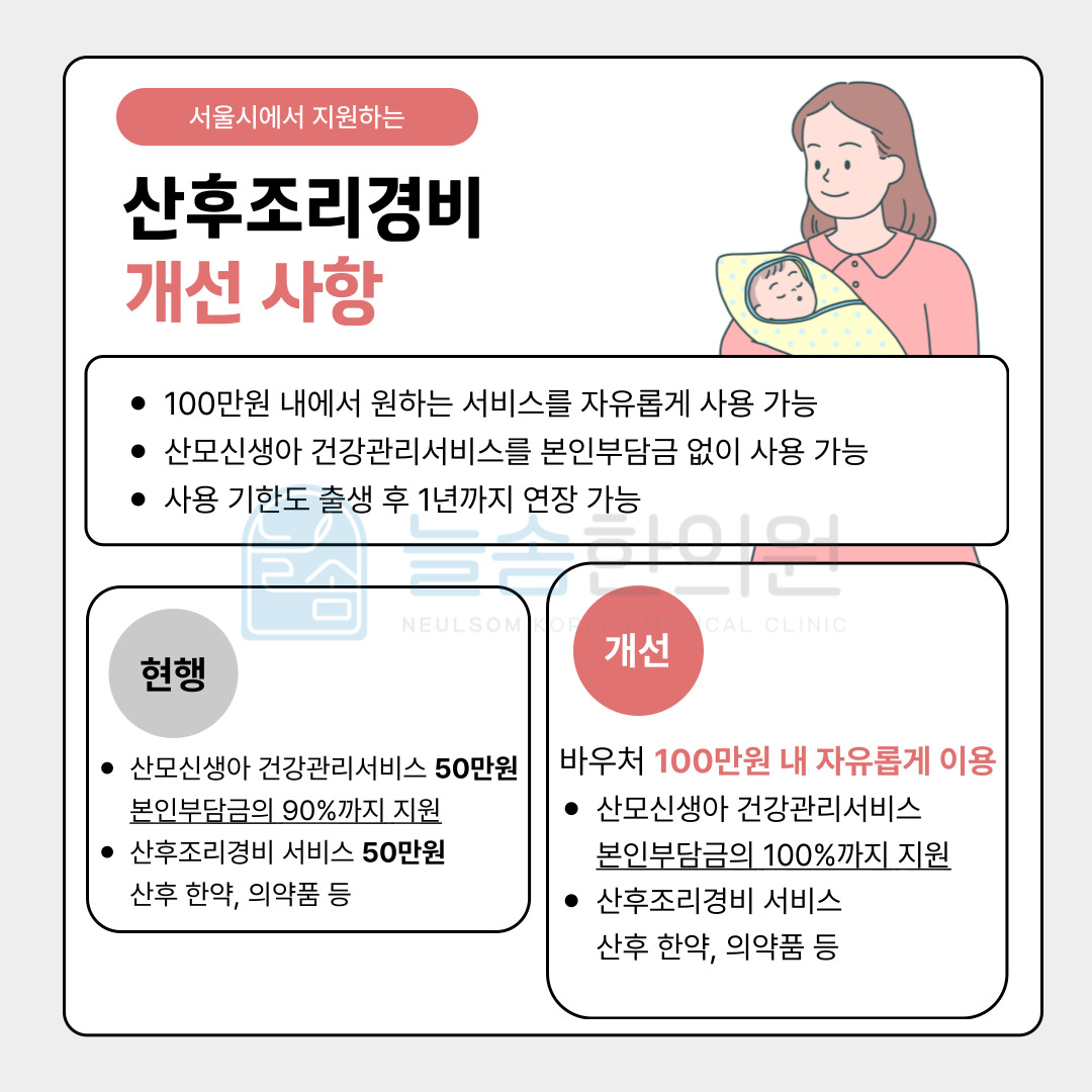 서울시 산후조리경비 지원 암사한의원에서