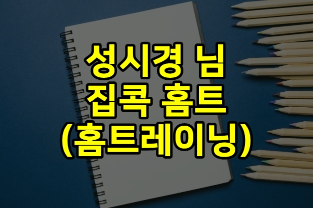  성시경 님 집콕 홈트(홈트레이닝)