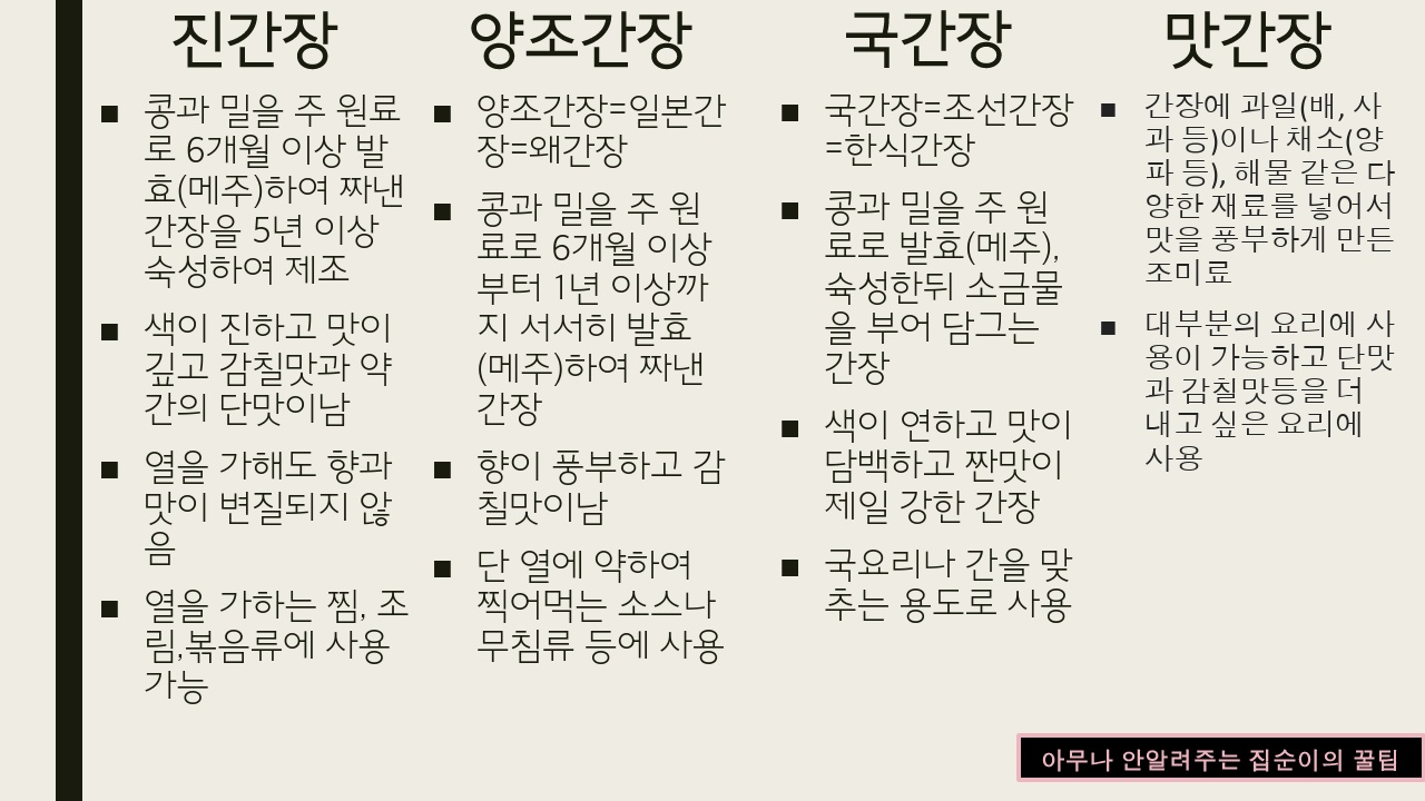 진간장-양조간장-국간장-맛간장-특징총정리