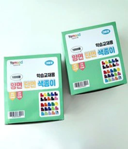 탐사 학습교재용 대용량 믹스 색종이 1000매&#44; 30색&#44; 2팩