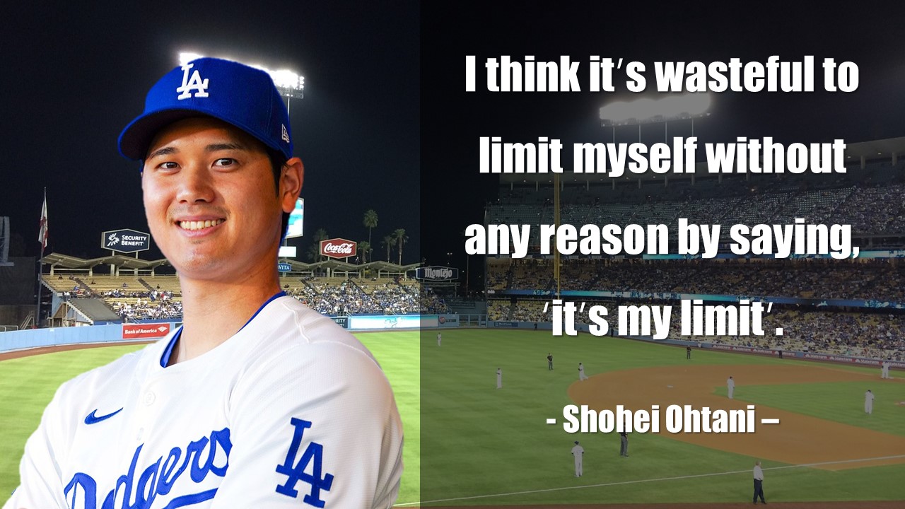 성공&#44; 성장&#44; 노력&#44; 재능에 대한 오타니 쇼헤이(Shohei Ohtani)의 영어 명언 모음