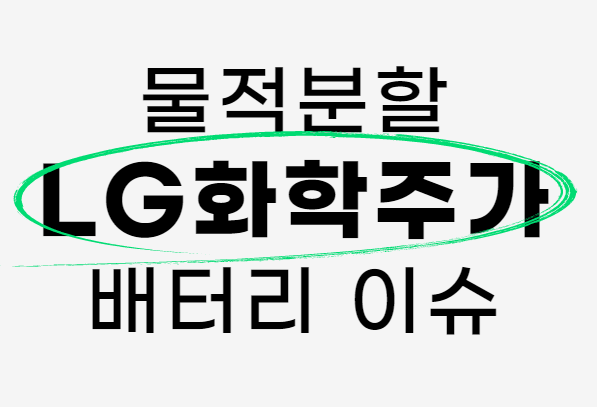  LG화학 주가 전망 물적분할 배터리 이슈
