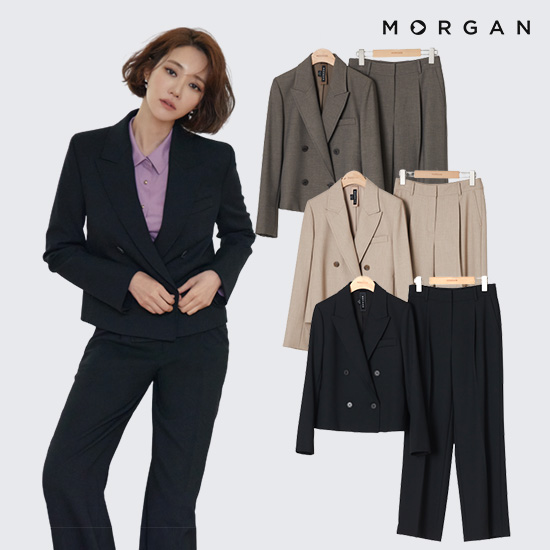 모르간 22FW 크롭 수트 셋업