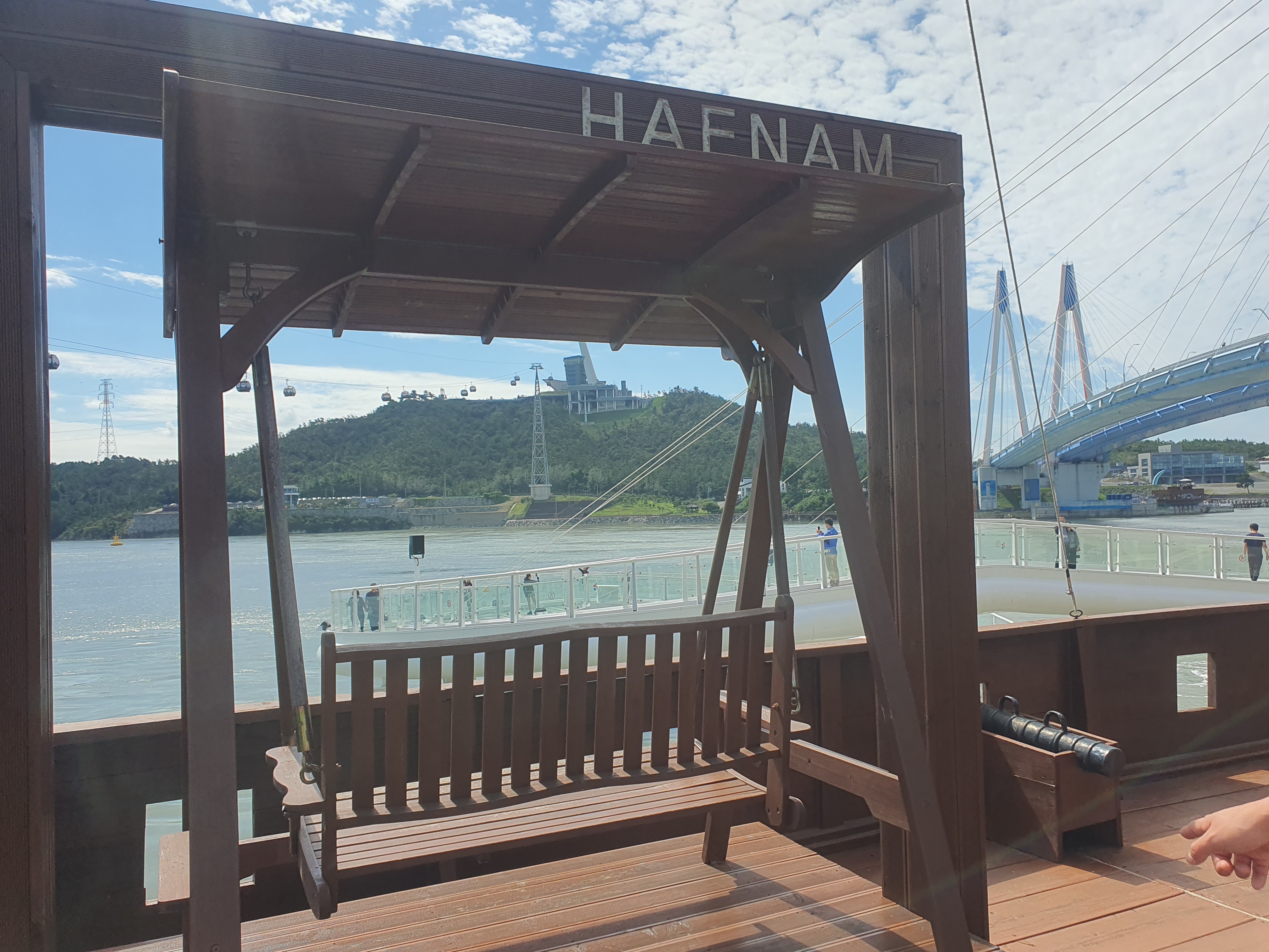 해남 우수영국민관광지 : 울둘목 스카이워크 판옥선 명량 촬영지