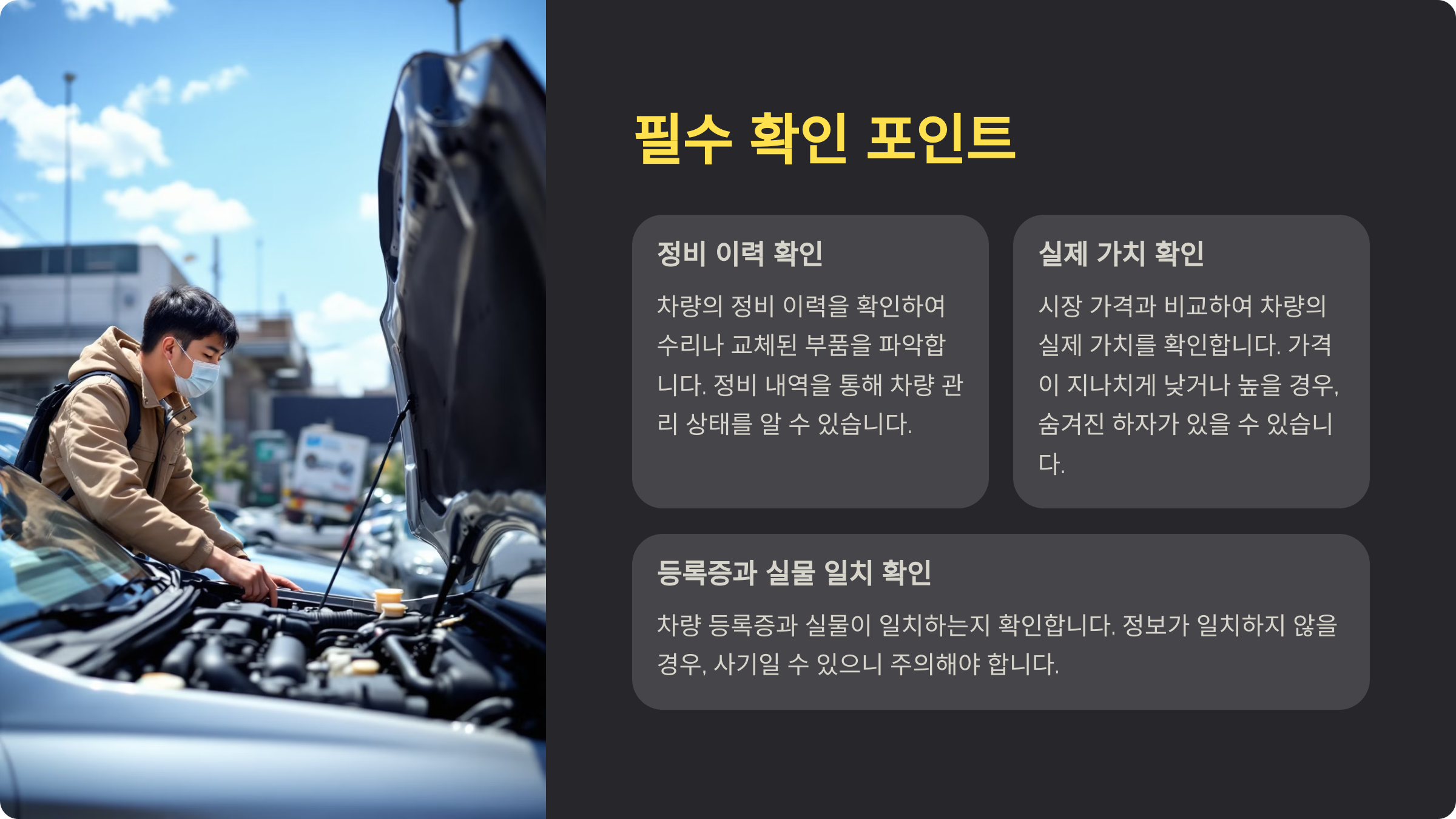중고차 매입을 위한 주의사항