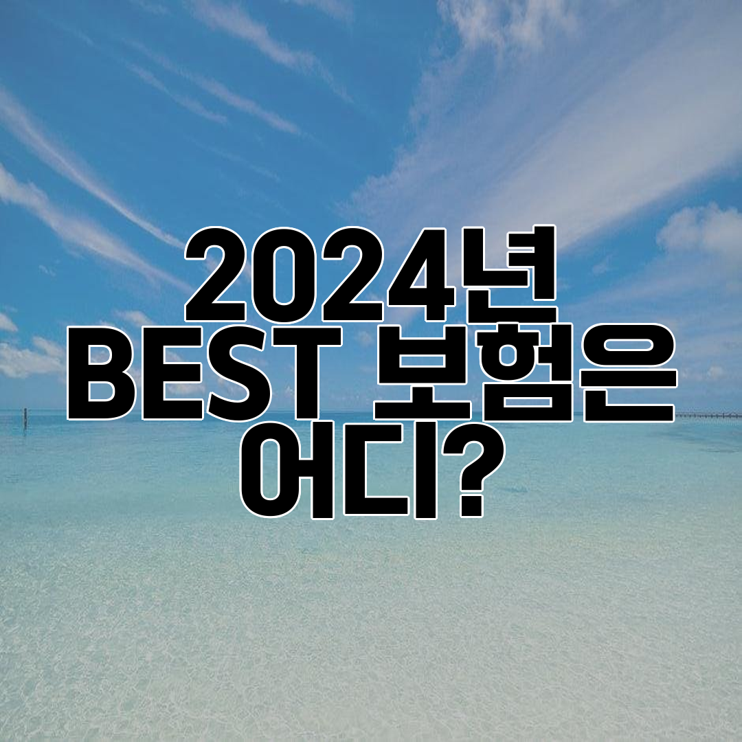 2024년 BEST 보험은 어디