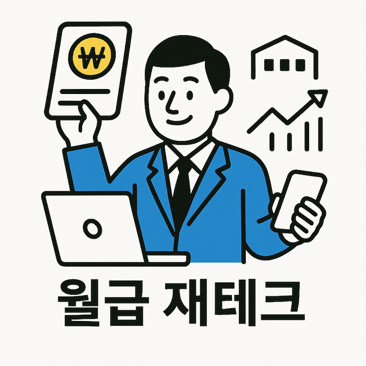월급 받는 직장인의 재테크 실천법 일러스트