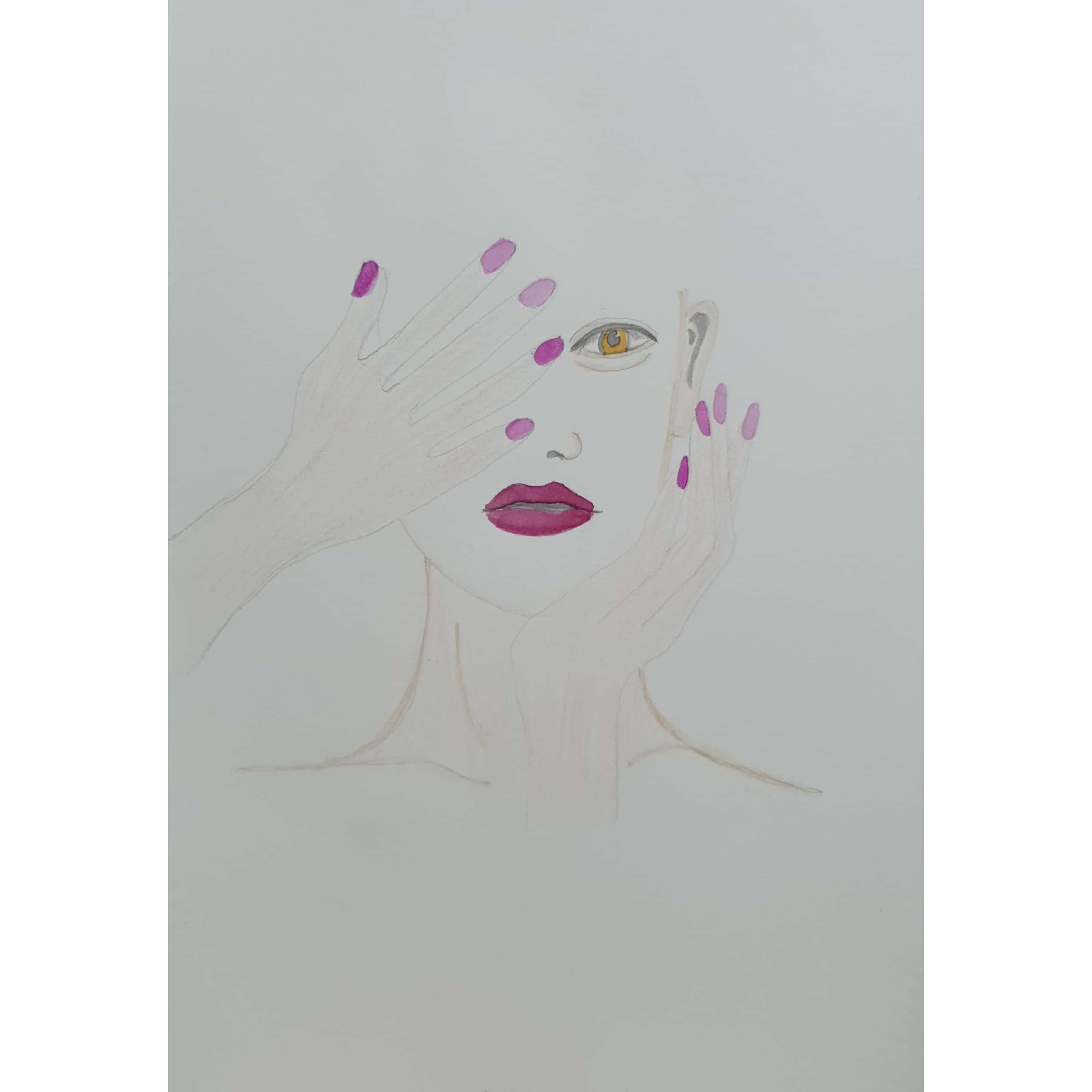 Eye Contect 눈맞춤 / 일러스트 그림 드로잉 / 얼굴 그리기