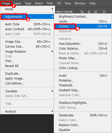 포토샵-image-adjustments-curves