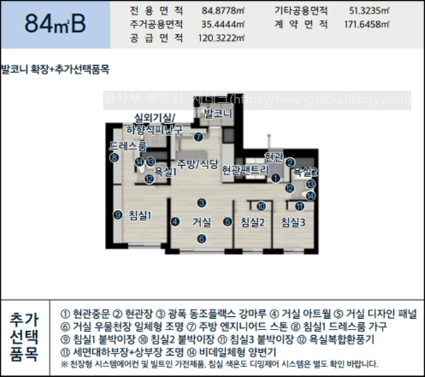 삼천포-이편한세상-84B평면도(36평형B타입)