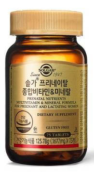 솔가 프리네이탈 종합비타민 & 미네랄 125.78g