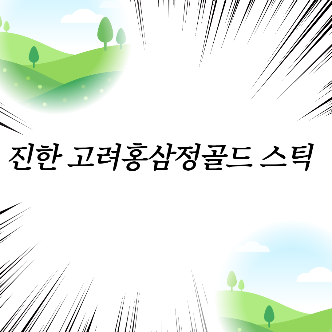  진한 고려홍삼정골드 스틱